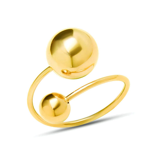 Adjustable 18k Gold Plated Ring