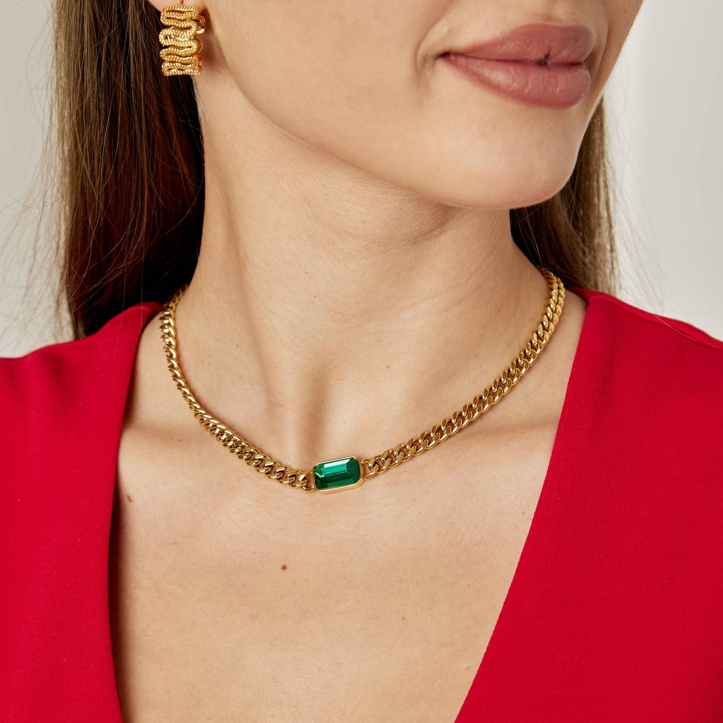 Esmeralda 18k Gold Plated Necklace