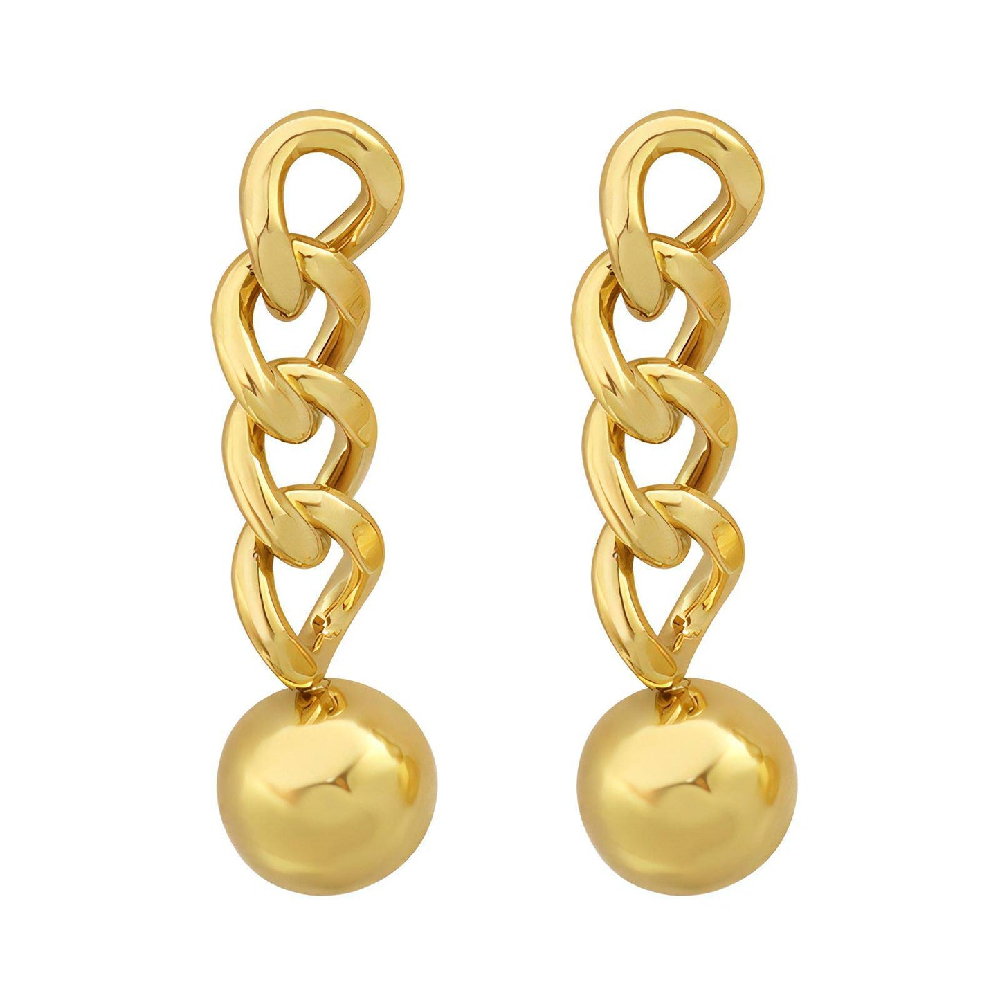 Chain Drop 18k Gold Plated Earrings